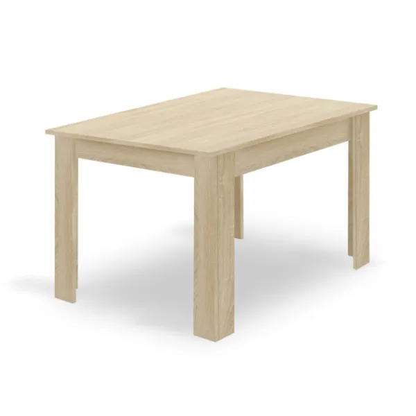 Valora Matgrupper>NP Bordsset med 4 grå TYRA-stolar - Sonoma Oak 120x80