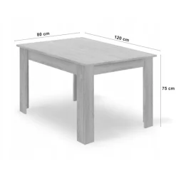 Valora Matbord>NP 120X80 hantverksbord modern design svarta ben