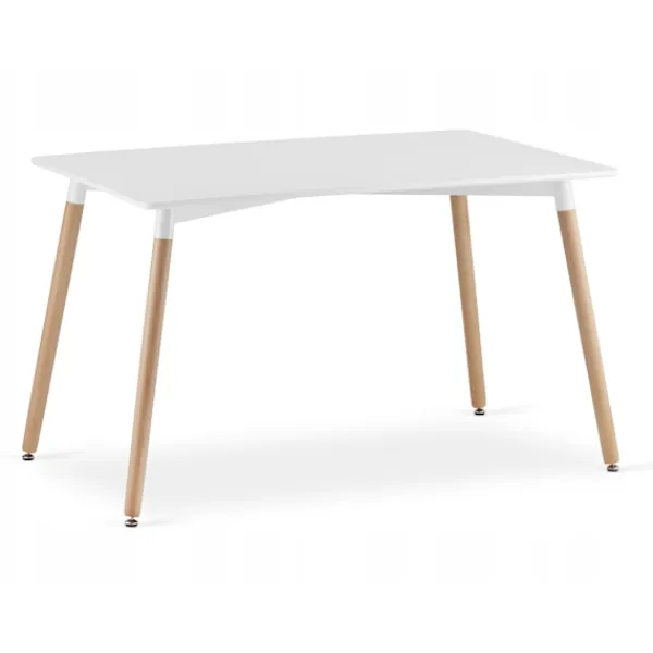 Valora Matgrupper>SET MED REKTANGULÄRA BORD YURO 120x80 Vit + 4 Stolar Grå