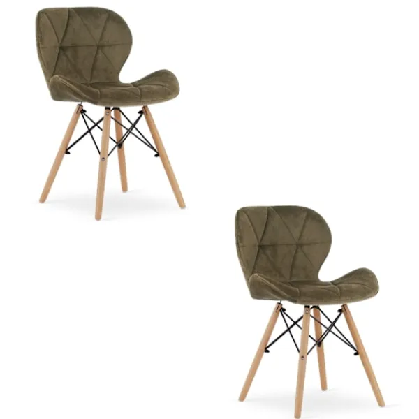 Valora Fåtöljer>WAKO Sammetsfåtölj - Modern Ergonomisk Design, Brun x 2