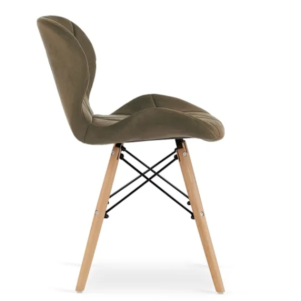 Valora Fåtöljer>WAKO Sammetsfåtölj - Modern Ergonomisk Design, Brun x 2