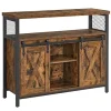 Pavil Sideboards>VASAGLE matskänk, köksskåp, förvaringsskåp, buffébord, rustik brun och svart