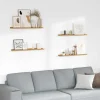 vidaXL Hyllor>Vägg hylla med hylla 4 pcs Beige 80 x 9 x 3 cm Konstruerat trä