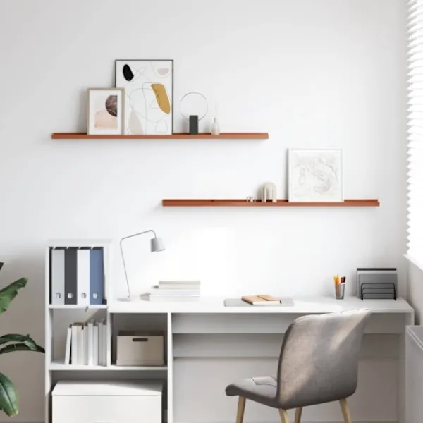 vidaXL Hyllor>Vägg hylla med hylla 2 pcs Röd 115 x 9 x 3 cm Konstruerat trä
