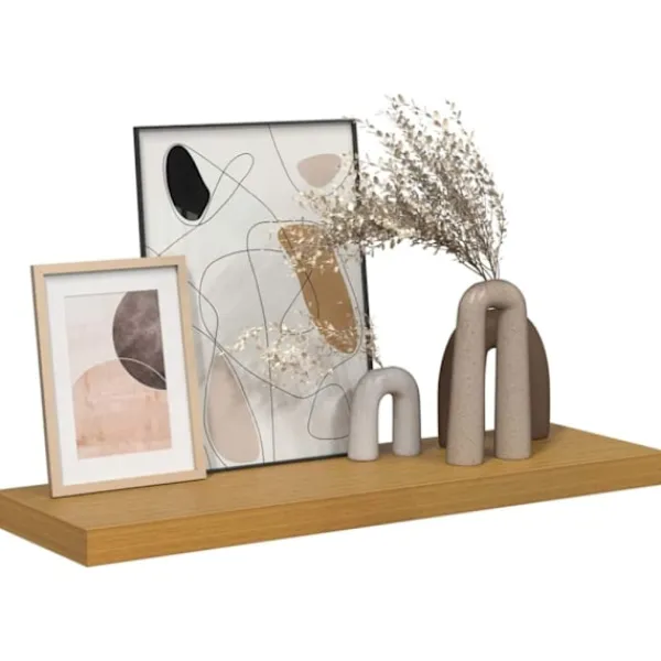 vidaXL Hyllor>Vägg hylla Väggmonterad Beige 90 x 23,5 x 4 cm Konstruerat trä