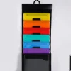 Kontorsmöbler>Vägghängd tidskriftshållare A4 väggdisplay bestående av 6 hopfällbara plastfack 36*80*3,5cm