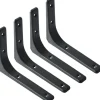 Hyllor>Vägghyllfäste, 4 st Metallfäste 200 mm x 150 mm Kraftigt Hyllfäste Väggmonterat för Industriellt Kök Väggdekor Radiator Väggmontering (B