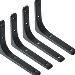 Hyllor>Vägghyllfäste, 4 st Metallfäste 200 mm x 150 mm Kraftigt Hyllfäste Väggmonterat för Industriellt Kök Väggdekor Radiator Väggmontering (B