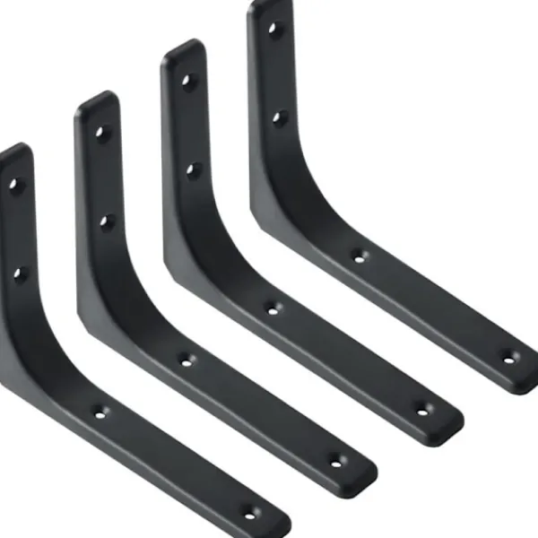 Hyllor>Vägghyllfäste, 4 st Metallfäste 200 mm x 150 mm Kraftigt Hyllfäste Väggmonterat för Industriellt Kök Väggdekor Radiator Väggmontering (B