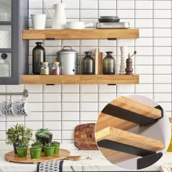 Hyllor>Väggkonsol för hylla, 2 stycken, 15 cm kraftig konsol, 5 mm tjocklek