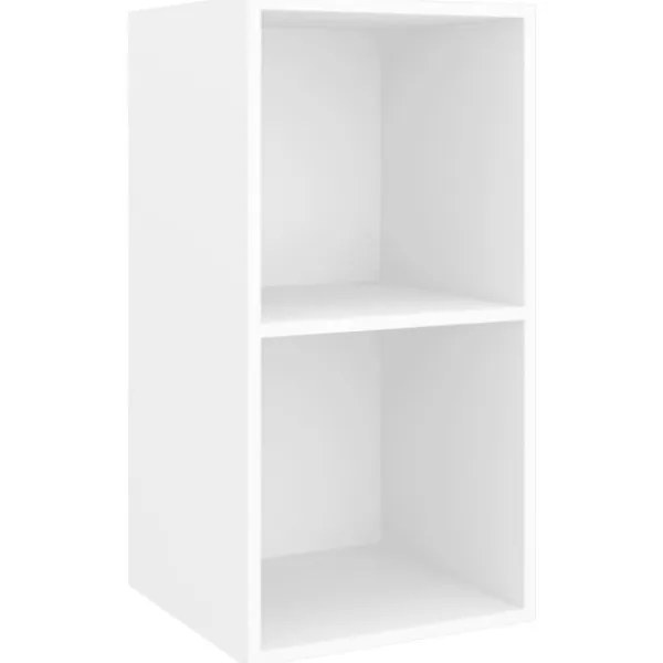 vidaXL Tv-Bänkar>Väggmonterad tv-bänk vit 37x37x72 cm konstruerat trä