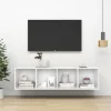 vidaXL Tv-Bänkar>Väggmonterad tv-bänk vit 37x37x142,5 cm konstruerat trä