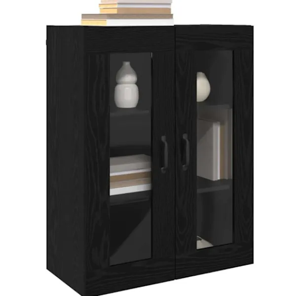 vidaXL Skåp>Väggmonterade Skåp 2 pcs Svart ek 69,5 x 34 x 90 cm