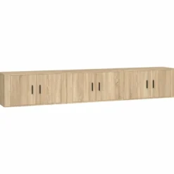 vidaXL Tv-Bänkar>Väggmonterade tv-skåp 3 st Sonoma ek 80x34,5x40 cm