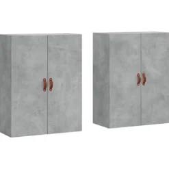 vidaXL Skåp>Väggskåp 2 st betonggrå 69,5x34x90 cm