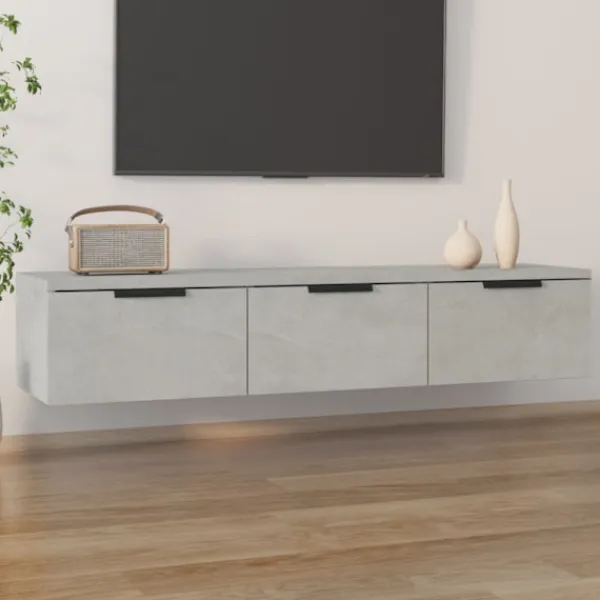 vidaXL Tv-Bänkar>Väggskåp betonggrå 102x30x20 cm konstruerat trä