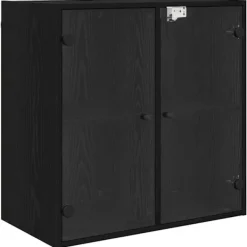 vidaXL Skåp>Väggskåp Svart Ek 68 x 37 x 68,5 cm Konstruerat trä