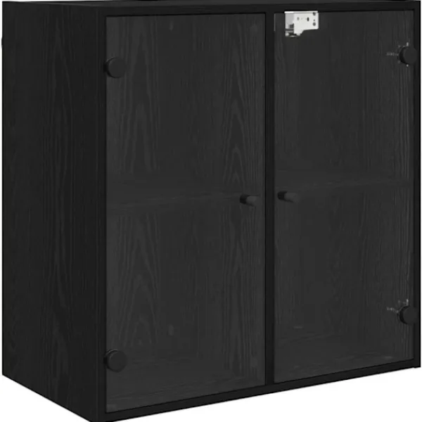 vidaXL Skåp>Väggskåp Svart Ek 68 x 37 x 68,5 cm Konstruerat trä