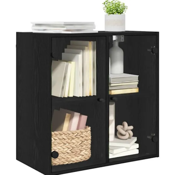 vidaXL Skåp>Väggskåp Svart Ek 68 x 37 x 68,5 cm Konstruerat trä