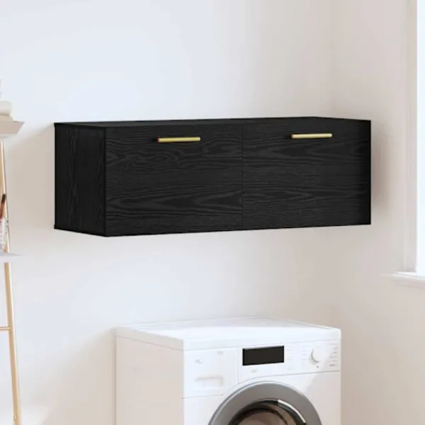 vidaXL Skåp>Väggskåp Svart ek 100 x 36.5 x 35 cm Konstruerat trä