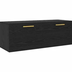vidaXL Skåp>Väggskåp Svart ek 100 x 36.5 x 35 cm Konstruerat trä