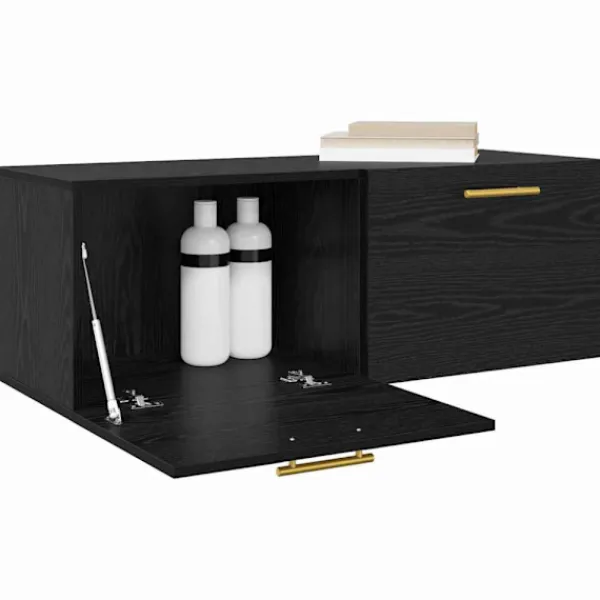 vidaXL Skåp>Väggskåp Svart ek 100 x 36.5 x 35 cm Konstruerat trä