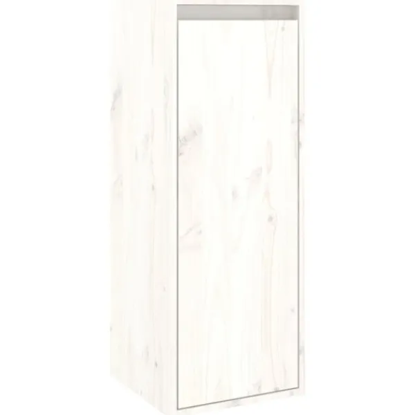 vidaXL Skåp>Väggskåp vit 30x30x80 cm massiv furu