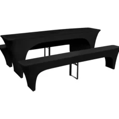 vidaXL Stolar>3 Möbelöverdrag för ölbord och bänkar stretch 220 x 50 80 cm