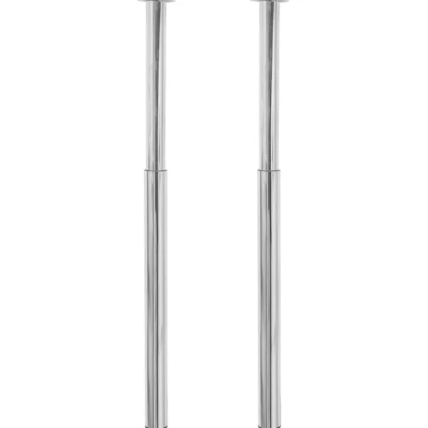 vidaXL Matbord>2 Teleskopiska bordsben i 710 mm-1100 mm Silver