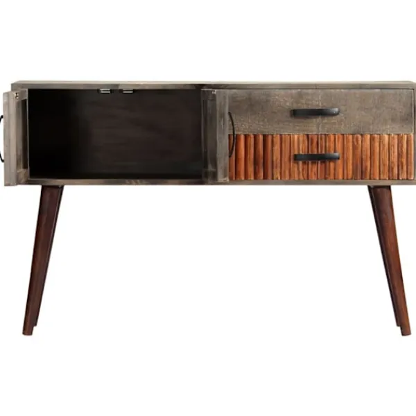 vidaXL Sideboards>Avlastningsbord 120x35x75 cm massivt grovt mangoträ