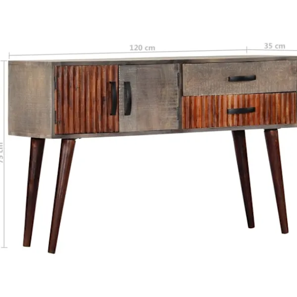 vidaXL Sideboards>Avlastningsbord 120x35x75 cm massivt grovt mangoträ