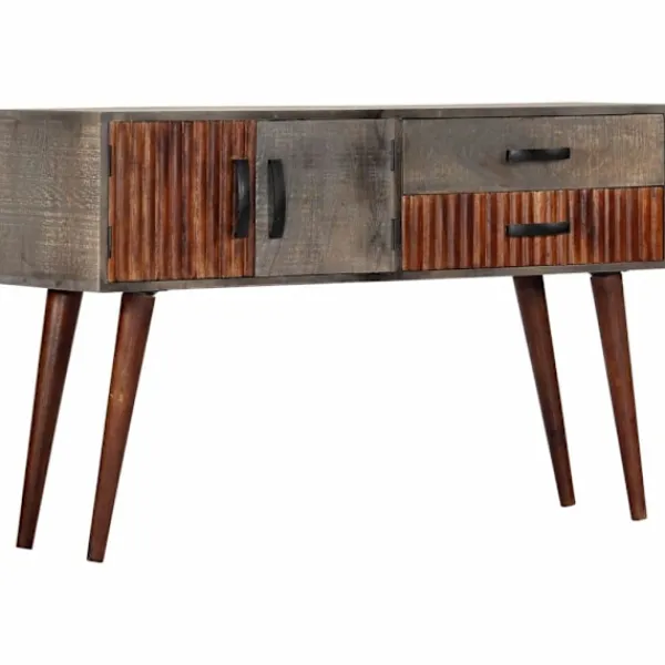vidaXL Sideboards>Avlastningsbord 120x35x75 cm massivt grovt mangoträ