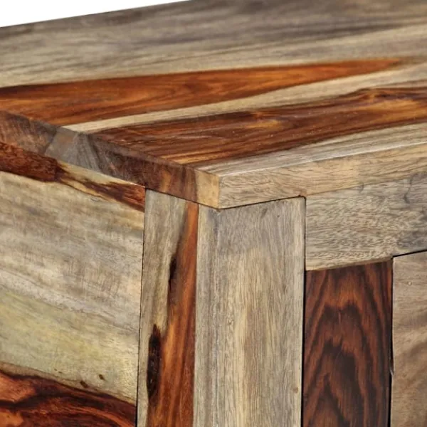 vidaXL Sideboards>Avlastningsbord med 3 lådor 120x30x75 cm massivt sheshamträ