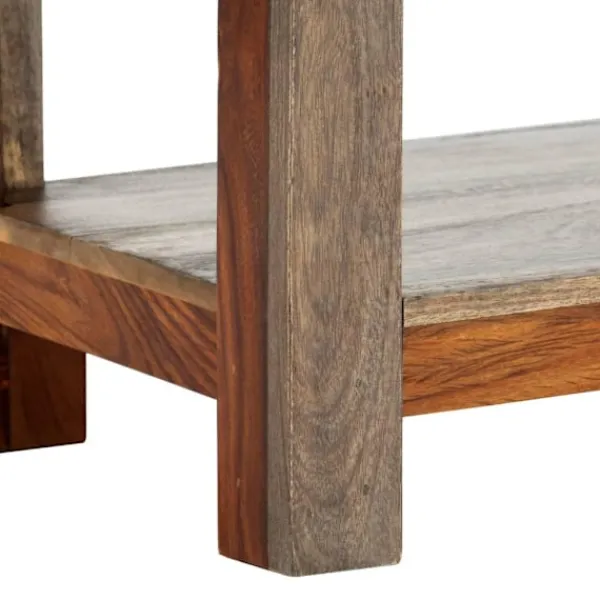 vidaXL Sideboards>Avlastningsbord med 3 lådor 120x30x75 cm massivt sheshamträ