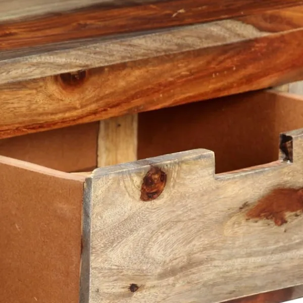 vidaXL Sideboards>Avlastningsbord med 3 lådor 120x30x75 cm massivt sheshamträ