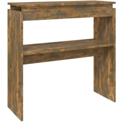 vidaXL Småbord>Avlastningsbord rökfärgad ek 80x30x80 cm konstruerat trä