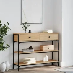 vidaXL Småbord>Avlastningsbord sonoma-ek 100x25x75 cm konstruerat trä