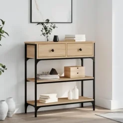vidaXL Småbord>Avlastningsbord sonoma-ek 72,5x25x75 cm konstruerat trä