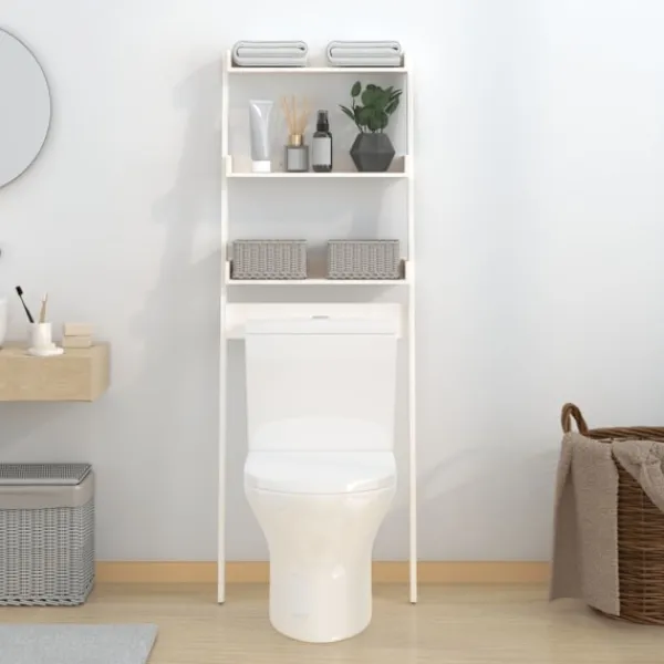vidaXL Hyllor>Badrumshylla 63,5x32x179 cm massiv furu