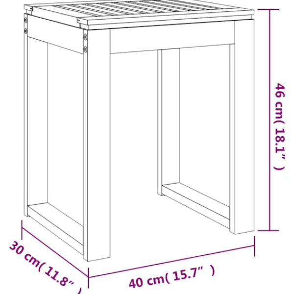 vidaXL Pallar>Badrumspall 40x30x46 cm massivt valnötsträ
