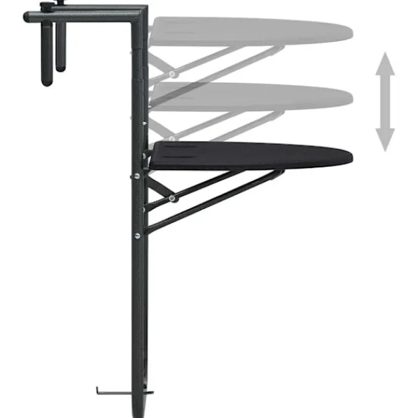 vidaXL Balkongmöbler>Balkongbord 60x64x83,5 cm plast konstrotting