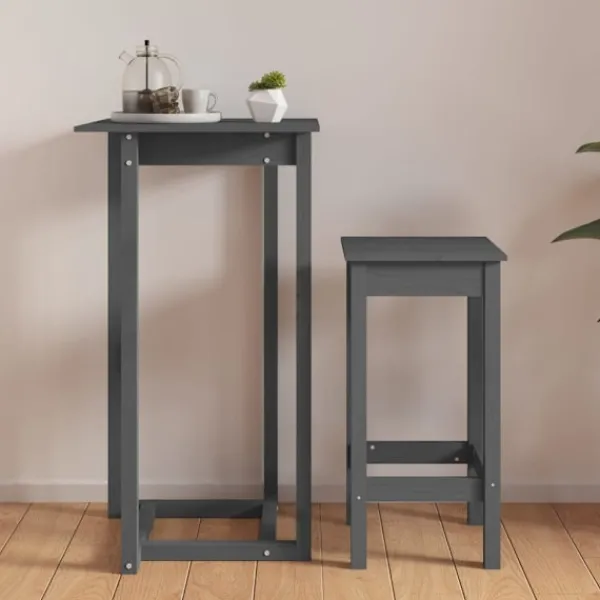 vidaXL Småbord>Barbord 60x60x110 cm massiv furu