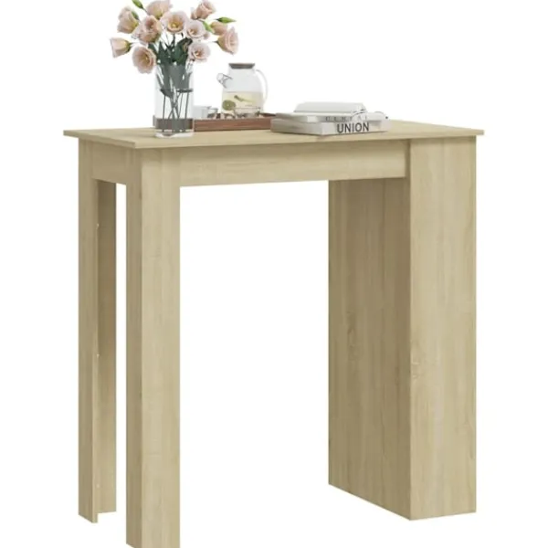 vidaXL Köksö>Barbord med förvaringshyllor sonoma-ek 102x50x103,5 cm