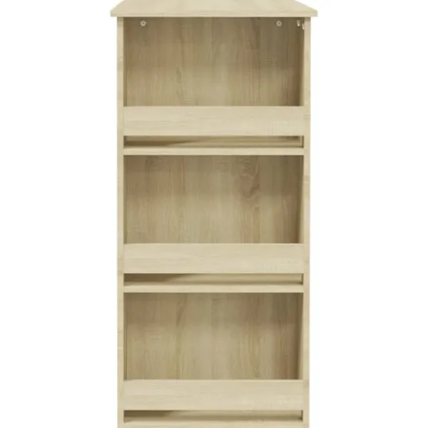 vidaXL Köksö>Barbord med förvaringshyllor sonoma-ek 102x50x103,5 cm