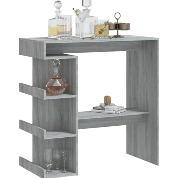 vidaXL Småbord>Barbord med hyllor sonoma 100x50x101,5 cm