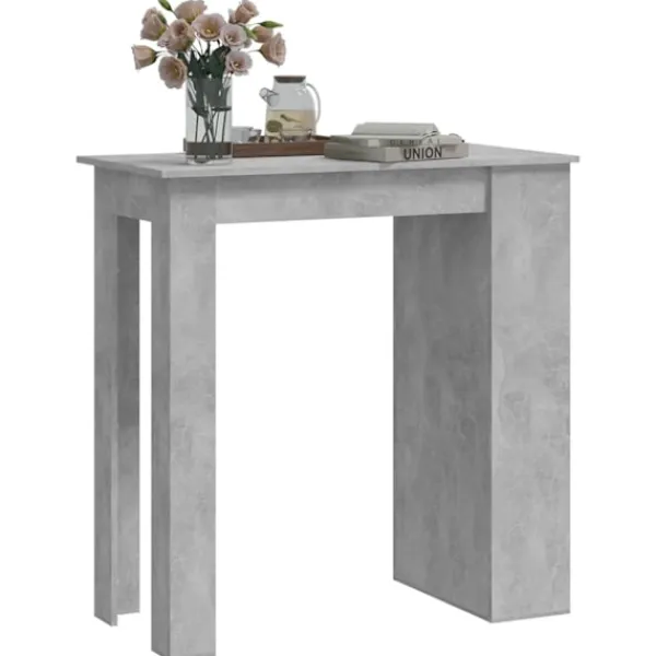 vidaXL Köksö>Barbord med hyllor betong 102x50x103,5 cm konstruerat trä