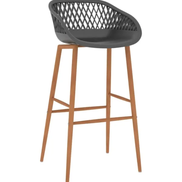 vidaXL Matgrupper>Bargrupp 7 delar och grå