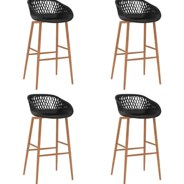 vidaXL Matgrupper>Bargrupp 5 delar och svart