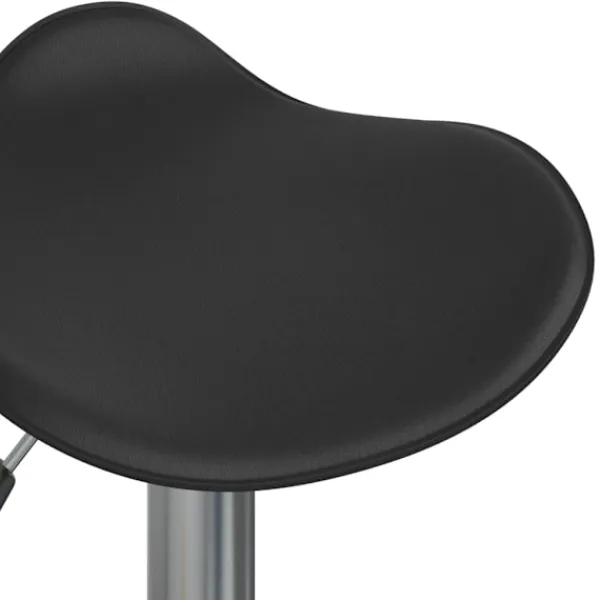 vidaXL Stolar>Barstol 2 st kromat stål och konstläder