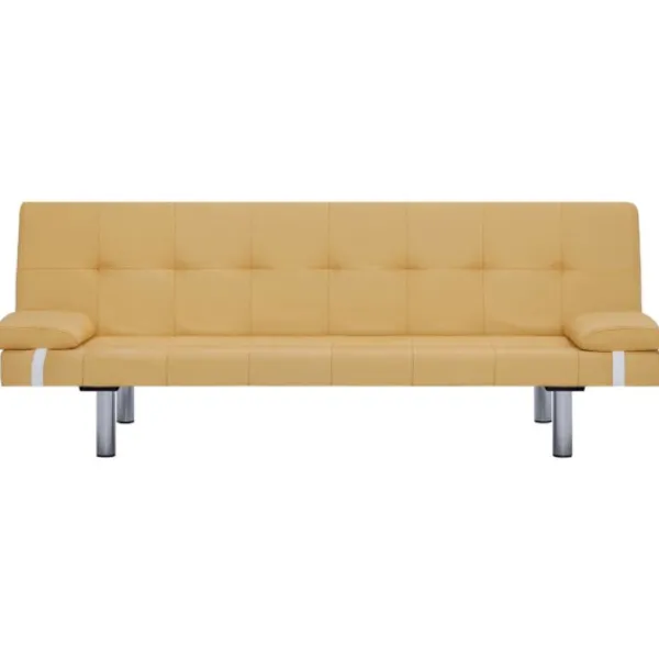 vidaXL Soffor>Bäddsoffa med två kuddar polyester
